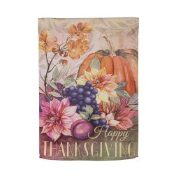 Thanksgiving - Happy Thanksgiving Suede Garden Flag