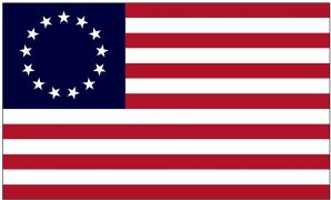 U. S. 13 Star Betsy Ross (1777-1795) - 4"x6" Desk Flag