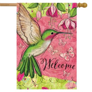 Birds - Blissful Hummingbird Decorative Banner - Printed