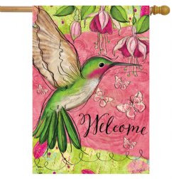 Birds - Blissful Hummingbird Decorative Banner - Printed