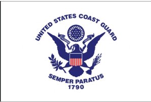 12"x18" Coast Guard (Boat), Nylon, Heading & Grommets