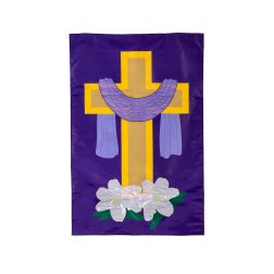 Easter - Easter Cross Basic Applique House Flag