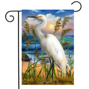 Summer - Egret Garden Beach Flag