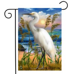 Summer - Egret Garden Beach Flag