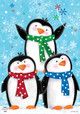 Winter -Winter Penguins Printed House Flag