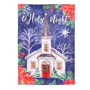 Christmas - Holy Night Moire House Flag