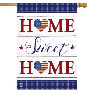 Patriotic - Patriotic Home Sweet Home House Banner - Printed