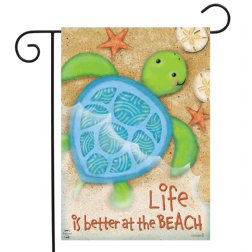 Summer - Life Is Better Turtle Garden Flag