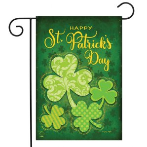 St. Patrick's Day - Lucky Shamrocks Garden Flag