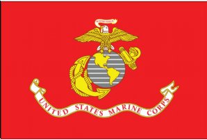 3'x5' Marine Corps, Two Ply Polyester, Heading and Grommets