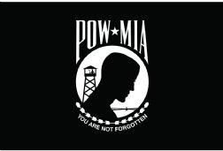 4'x6' POW/MIA, Double Reverse, Two Ply Polyester, Heading & Grommets