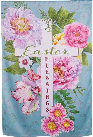 Easter - Easter Blessings Suede Garden Flag