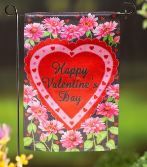 Valentine's - Filled With Love Lustre Garden Flag