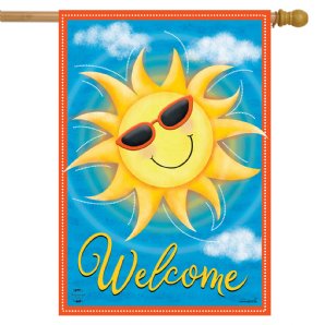 Summer - Summer Sunshine House Flag - Printed