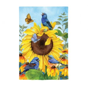 Fall - Sunflower Glory Suede Garden Flag