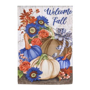 Fall - Welcome Fall Neutral Suede House Flag